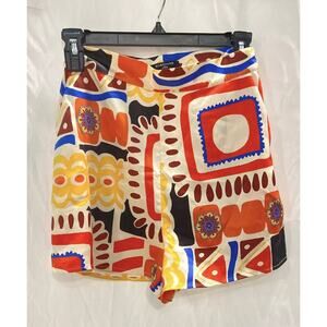 NWT Marciano By Guess Multicolor Carnivale Pull-On Hot Pants Shorts Sz 2